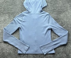 Hollister Hoodie Teens S Blue Full Zip Hooded Tagless Lightweight Slim Fit