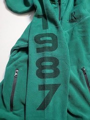 All Rugged Spitalfields Mens Green Premium Cotton 1987 Fleece Hoodie Sz M New