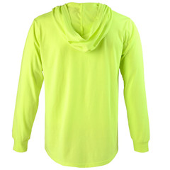 Men’s T Shirt Long Sleeve Hooded Light Weight Fishing Gym Workout Safety Hoodie