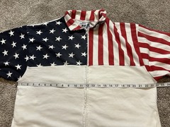 ESY Sweatshirt Men XL American Flag Full-Zip with 8 Sewn Vietnam Veteran Patches