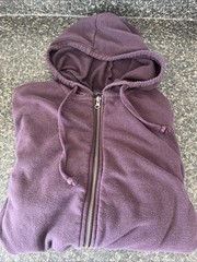 Threads for Thought Long Sleeve Full Zip Light Hoodie Men’s XL Plum Purple