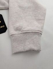 BURLEBO Men’s L Fleece Hoodie Soft Midweight Pullover Oatmeal Ducks Graphics