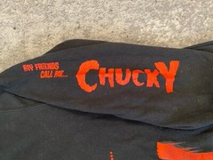 Vtg Chucky Sweater Black Medium My Friends Call Me Chucky Horror See Description