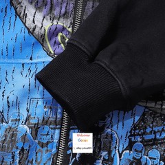 VINTAGE HIP HOP GRAFFITI HOODIE CARDIGAN ZIP VALLEY HIGH STREET SWEATSHIRT COAT
