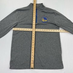 Golden State Warriors Pullover Sweatshirt Men M Gray Modern Graphic Logo 1/4 Zip
