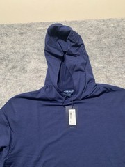 NWT Peter Millar Crown Crafted Excursionist Flex Hoodie Blue Merino Wool NEW