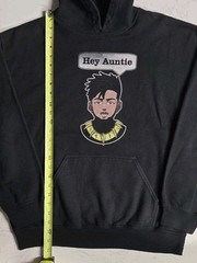 Marvel Black Panther Killmonger “Hey Auntie” Anime Graphic Hoodie Size M Black