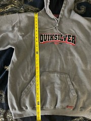 Vintage Y2K Quiksilver Surf Hoodie Sweatshirt Men’s Size Large L Embroidered