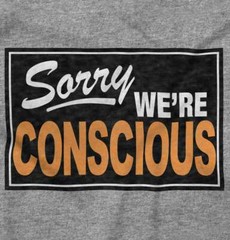 Funny Sorry We’re Conscious Joke Woke Humor Hoodie Hooded Sweatshirt Men Women