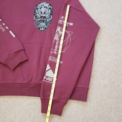 Primitive X Terminator 2 Skynet Size Medium Mens Deep Red Hoodie Skateboarding