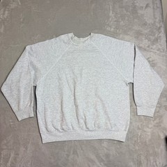 VTG 90s Tultex Blank Sweatshirt Men 2XL Light Gray Maximum Sweats Raglan Y2K