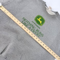 Vintage Jerzees John Deere Sweatshirt Mens XL Gray Crewneck Pullover 90s Y2K