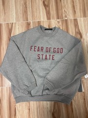 Fear of God ESSENTIALS Dark Heather Oatmeal Fleece Crew Neck Sweatshirt Size M