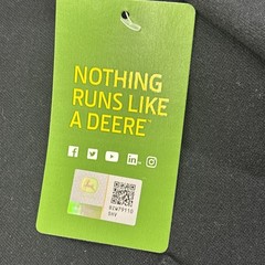 John Deere Hoodie Men Small Black Kangaroo Pocket Hooded Sweatshirt Pullover NWT