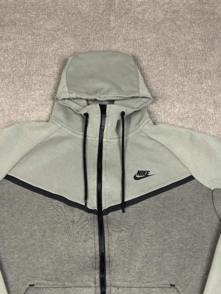 Nike Tech Fleece Windrunner Hoodie Mens Large Green Gray 885904-473