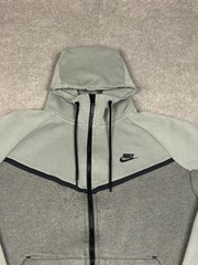 Nike Tech Fleece Windrunner Hoodie Mens Large Green Gray 885904-473