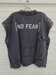 New WKR No Fear Heavy Cut Off Sweatshirt Men’s US Size L