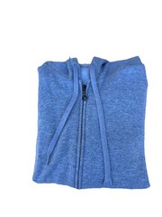 Men’s M Blue Fleece Full Zip Hooded Hoodie Long Sleeve Pockets