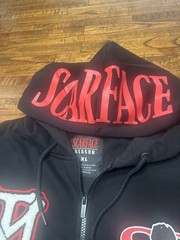 Scarface Full Zip Front And Back Logo Embroidered Front Logo Size Xl