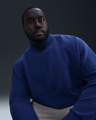 Nike 24.7 Mens Dri-FIT 1/2-Zip Soft Fleece Pullover Top Royal Blue M L