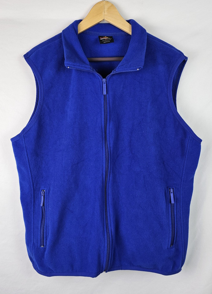 Knocker Activewear Men’s Vest Size XL Blue Fleece Sweatshirt Sleeveless Jacket