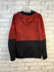 Champion Hoodie Hooded Sweatshirt Men’s Size M Black / Red 100% Polyester EUC