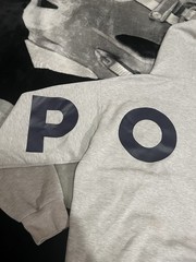 Polo Ralph Lauren Hoodie Big Letter Spellout Size S Gray Logo Big Pony