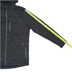 Roark Full Zip Hoodie Mens Large Charcoal Grey Excellent Space Dye RF196
