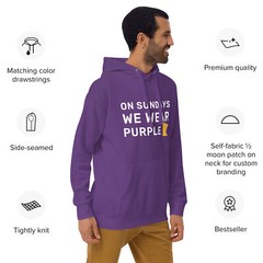 We Wear Purple Minnesota Football Vikings Unisex Hoodie S,M,L,XL,2X,3X