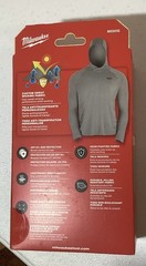 Milwaukee Workskin Men’s Hooded Sun Shirt Hoodie L Gray Lightweight Breathable