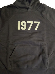 Fear Of God Essentials 1977 Fleece Hoodie Pullover Sweatshirt Flocked Iron NWT