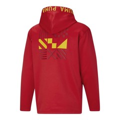 PUMA Ftblcore Fan Fleece Pullover Hoodie Mens Red Casual Outerwear 77009307