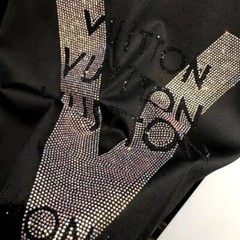 New Men Luxury Diamond V Letter 2 Sides Rhinestones Fashion Hoodie High Quality