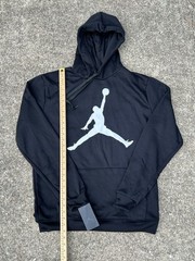 Nordstrom Michael Air Jordan Black Graphic Print Pullover Hoodie Sz Large Logo