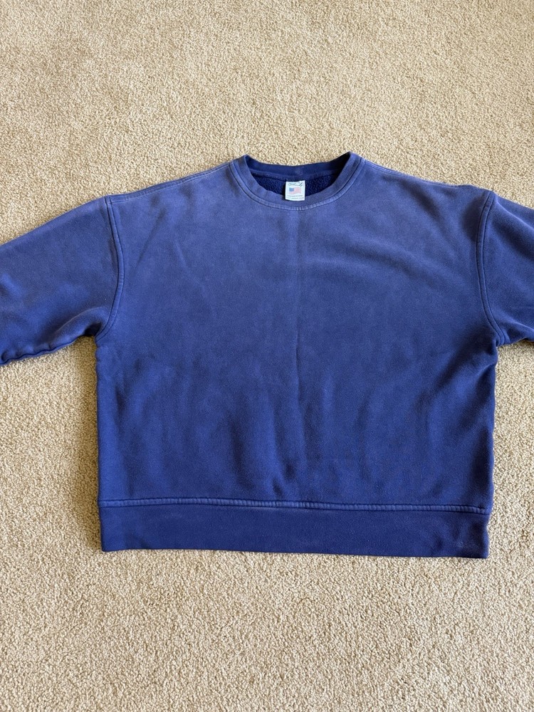 Blanks By Thirteen Mens XL Faded Grape Cotton Heavyweight Sweatshirt USA New