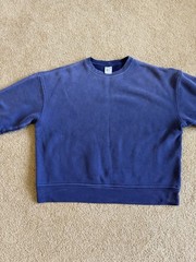 Blanks By Thirteen Mens XL Faded Grape Cotton Heavyweight Sweatshirt USA New