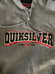 Vintage Y2K Quiksilver Surf Hoodie Sweatshirt Men’s Size Large L Embroidered