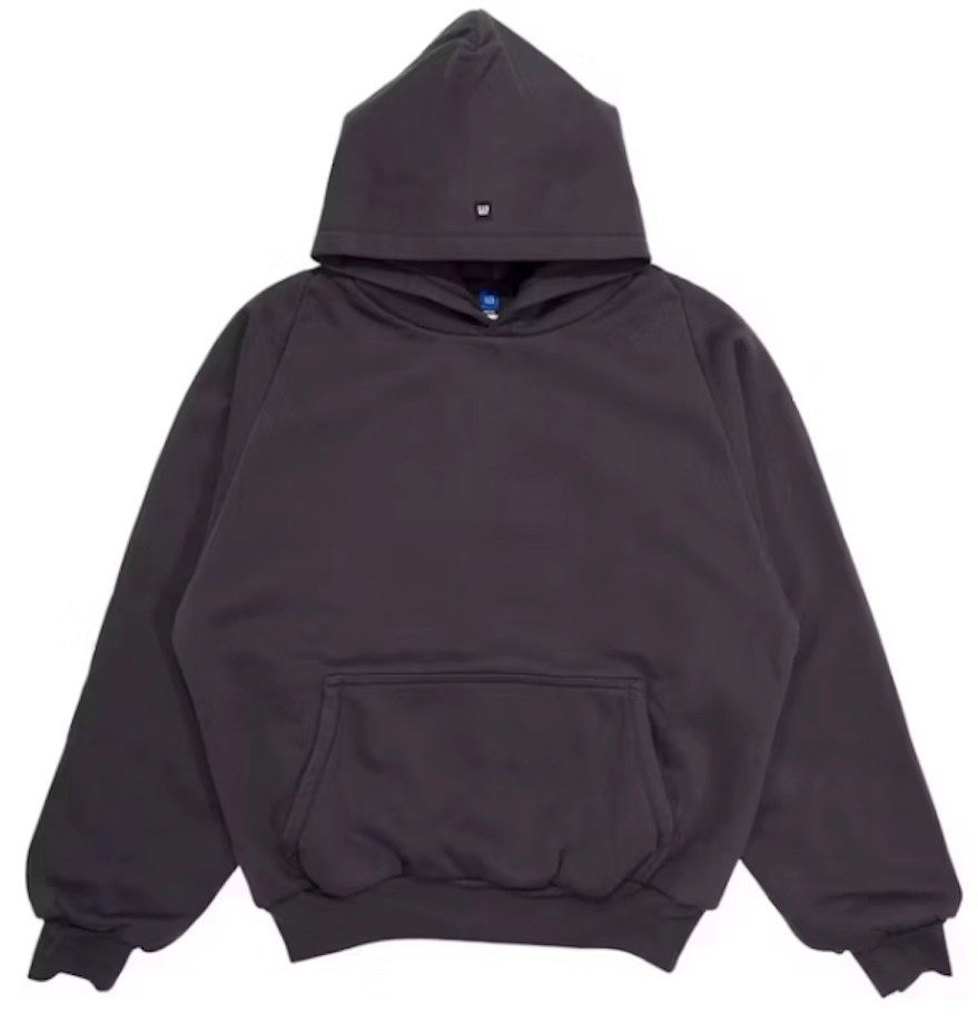 Yeezy GAP Balenciaga mensz L Shrunken Logo Hoodie “Dark Grey” SS22 *RP$200*