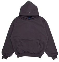 Yeezy GAP Balenciaga mensz L Shrunken Logo Hoodie “Dark Grey” SS22 *RP$200*
