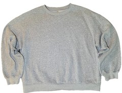 Grey Crewneck Long Sleeve Basic XL Casual Everyday Pullover Sweatshirt Unisex