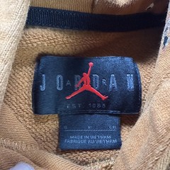 Nike Air Jordan Essential AOP Fleece Hoodie Mens S Brown DC9707-241 Basketball