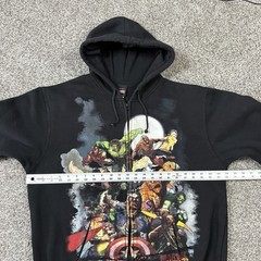 Vintage Marvel Mad Engine Comics Superhero Marvel Zombies Hoodie Zip Up Size 2XL
