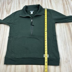Duluth Trading Co Souped-Up Sweats Mens Medium Green Quarter Zip Pullover
