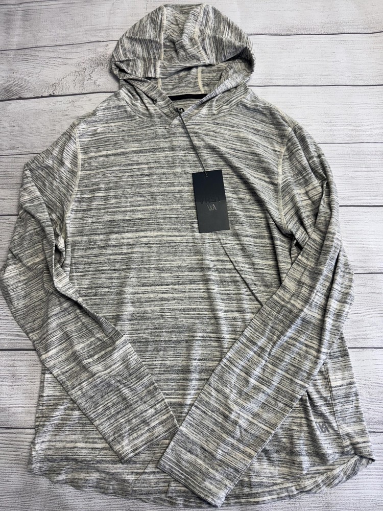 VRST Hoodie Shirt Mens Small Gray Breathable UV Protection Lightweight Pullover