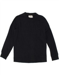 JACK & JONES Mens Graphic Sweatshirt Jumper Medium Navy Blue Cotton BV88