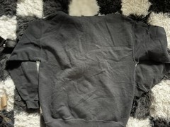 Hook-Ups Black Alice Rabbit Graphic Print Pullover Fleece Hoodie Pockets Mens M