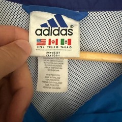 Vintage 90s blue adidas quarter zip pullover