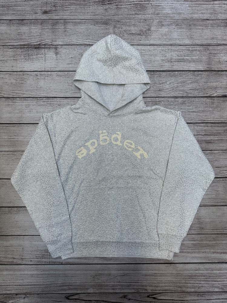 *BRAND NEW* Spider Worldwide Rhinestone “Grey” Hoodie – FREE Shipping (Size M)