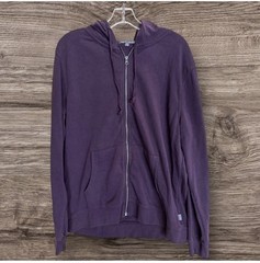 Threads for Thought Long Sleeve Full Zip Light Hoodie Men’s XL Plum Purple