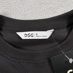 DSG Mens Classic Fleece Crewneck Sweatshirt Pure Black S DSG-MHT